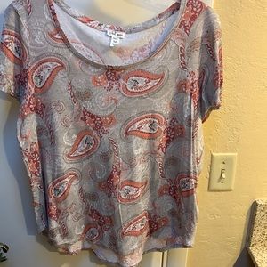 Tribal jeans paisley print top XL